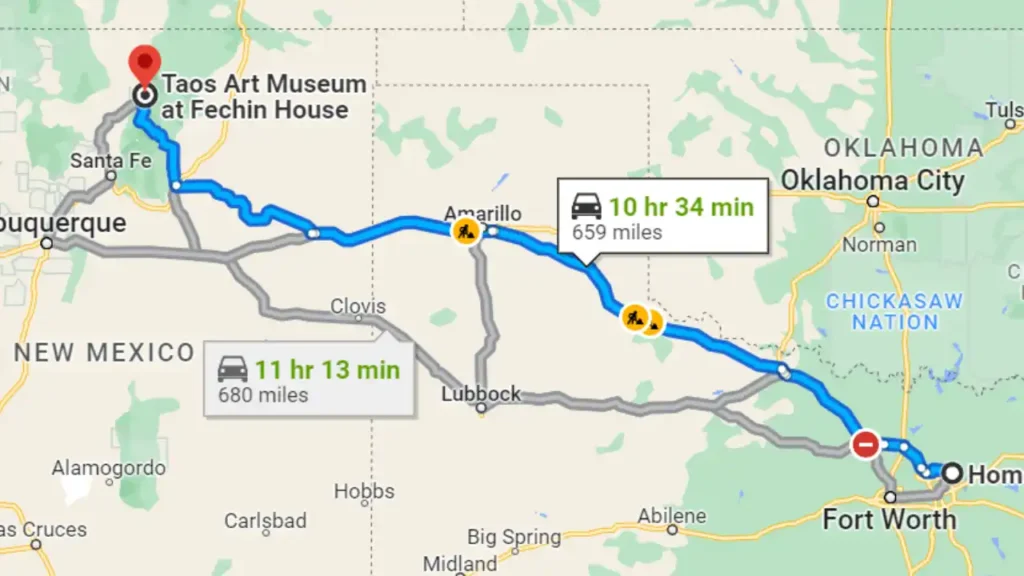 Amarillo, Texas to Albuquerque, New Mexico